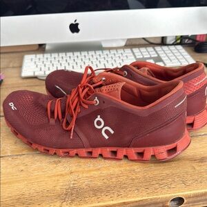 On Cloud Men's Red Running Shoes